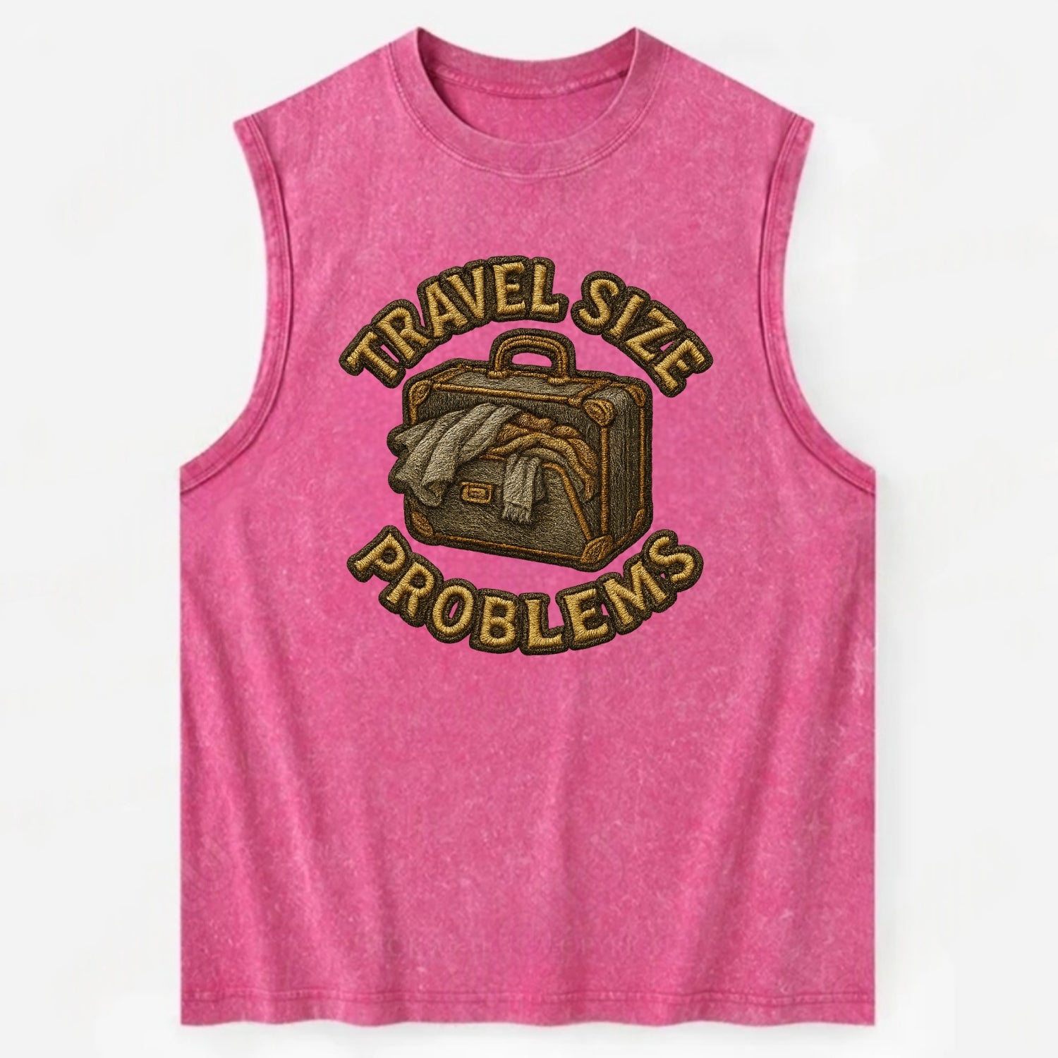 Travel Size Problems  - Vintage Washed Tank - Pink