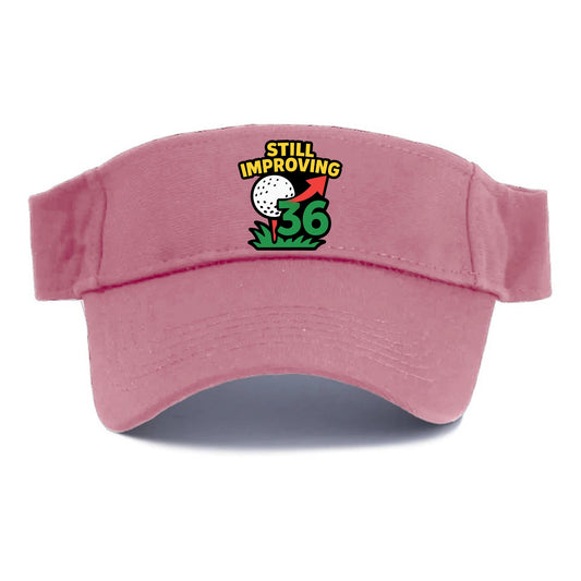 Handicap number getting higher with arrow - "Still Improving" - optimistic handicap - Visor - Pink