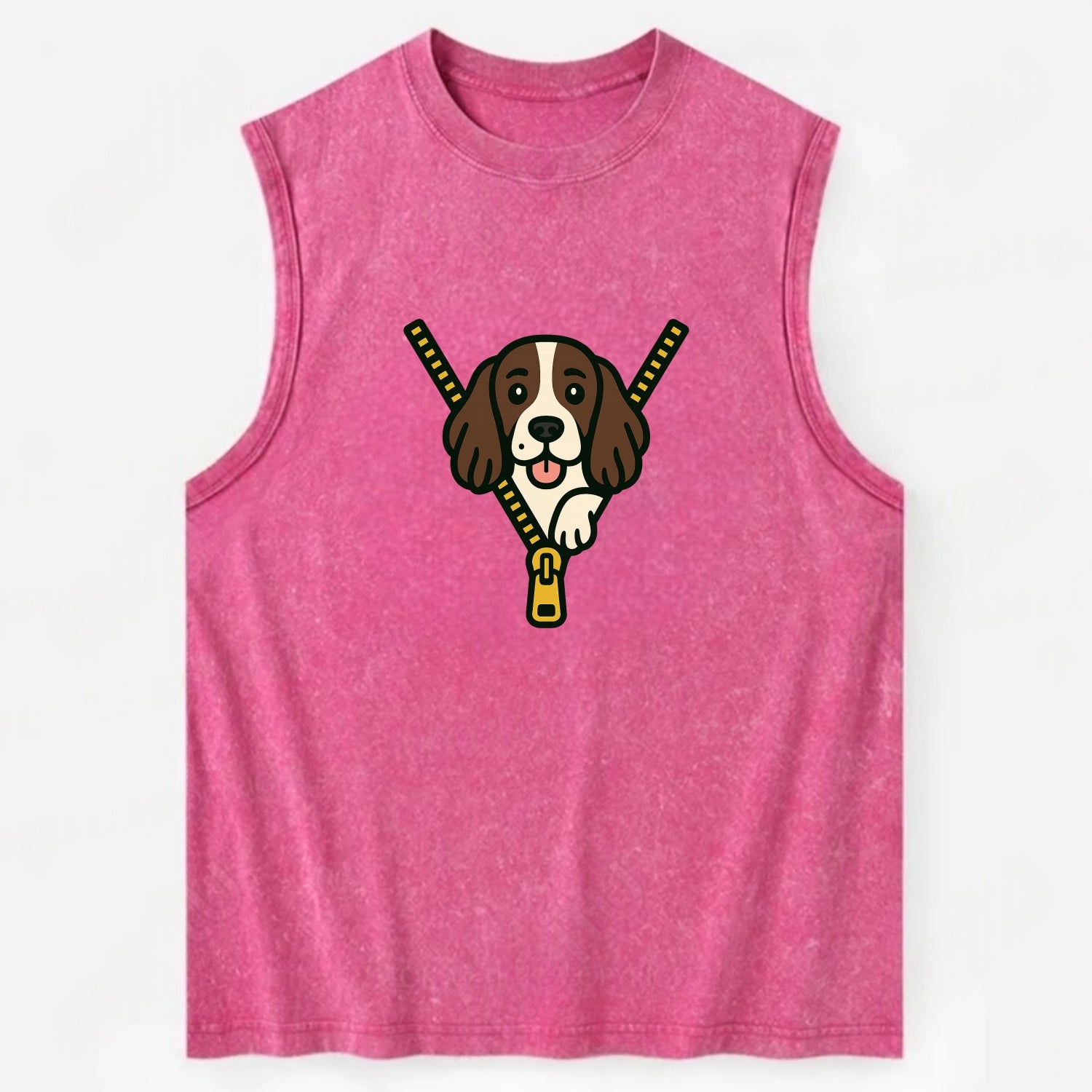 English Springer Spaniel - Vintage Washed Tank - Pink