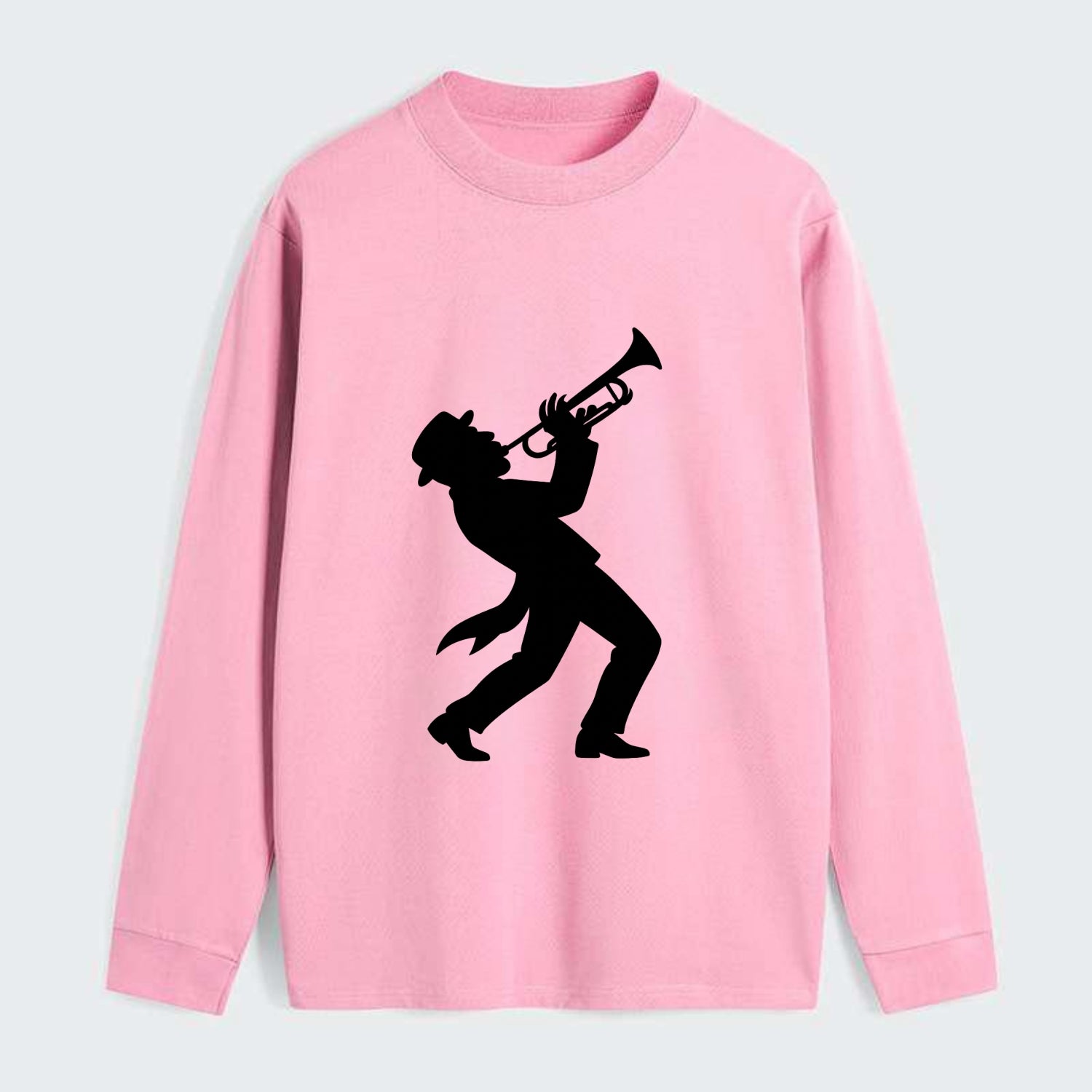 Trumpet player hitting high note - Classic Long Sleeve Shirt - Pink