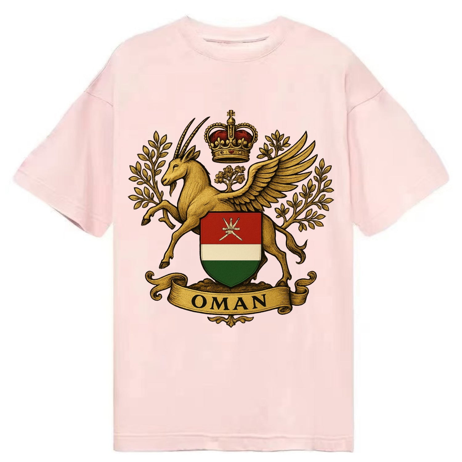 Oman Heritage Badge  - Classic T-shirt - Pink