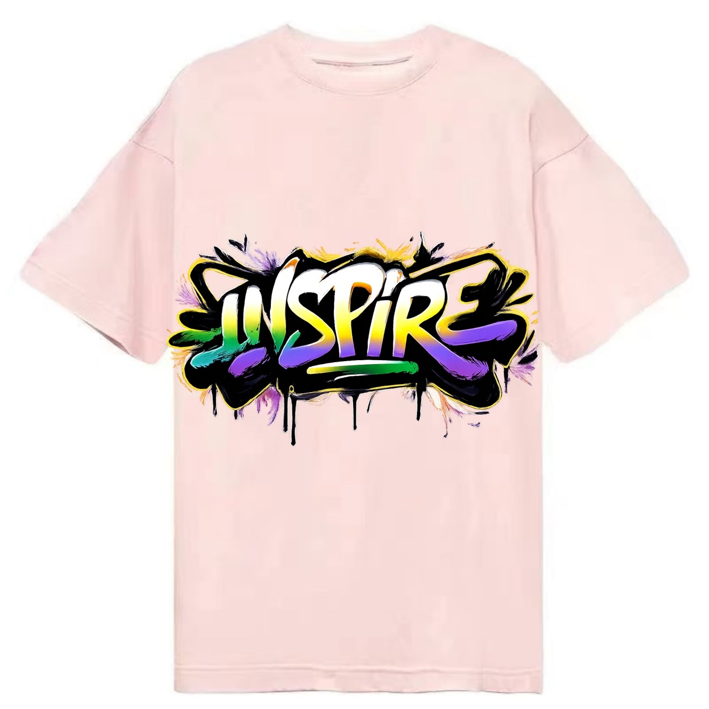 Bold typography design - "INSPIRE" - motivating others, being the spark - Classic T-shirt - Pink