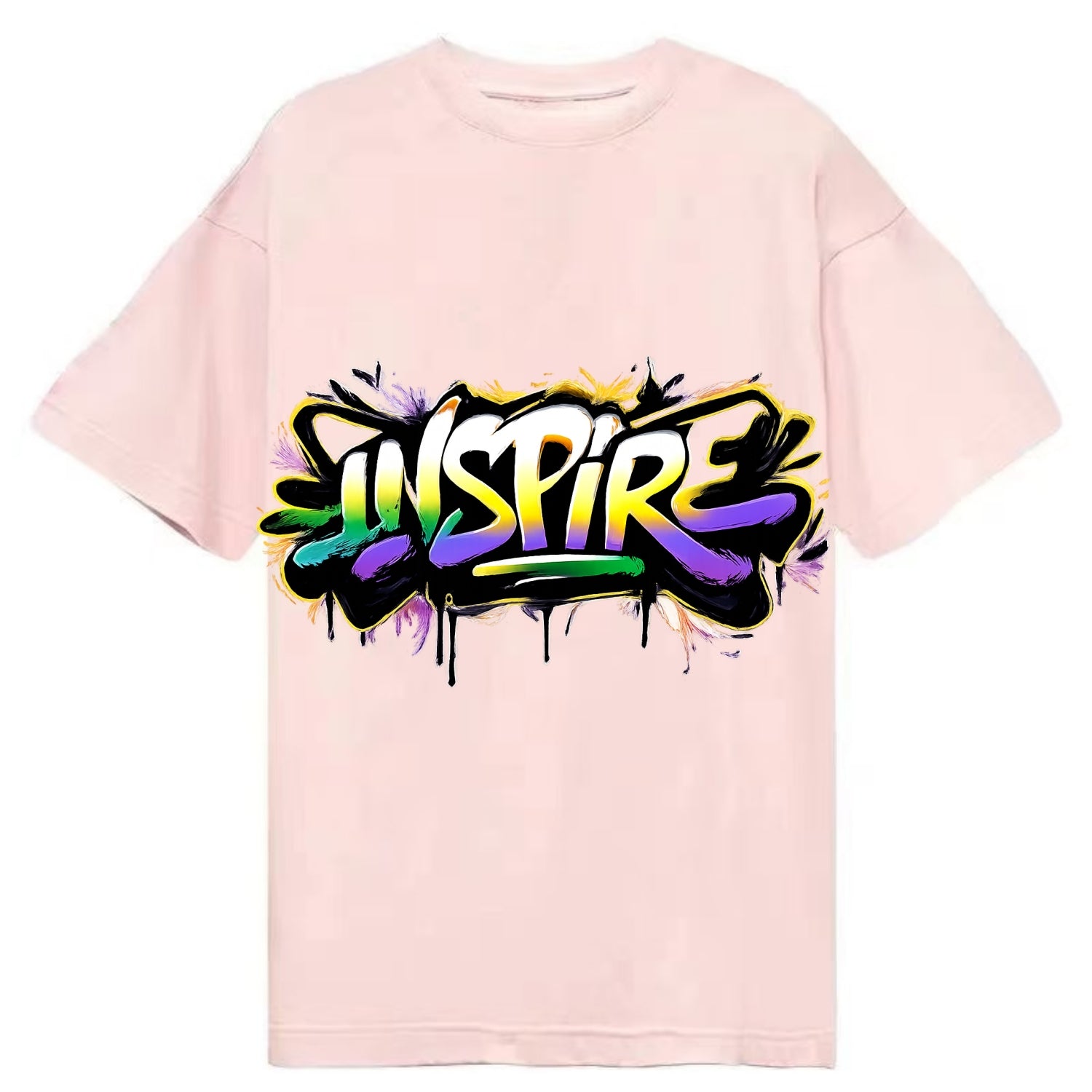 Bold typography design - "INSPIRE" - motivating others, being the spark - Classic T-shirt - Pink