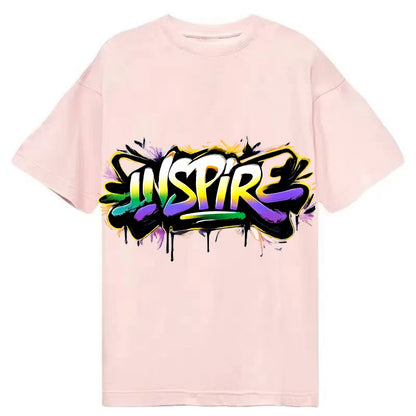 Bold typography design - "INSPIRE" - motivating others, being the spark - Classic T-shirt - Pink