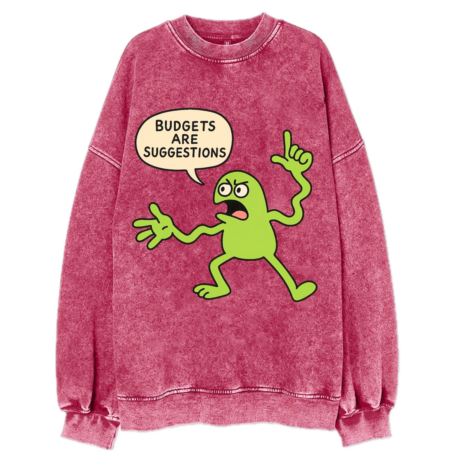 BUDGETS ARE SUGGESTIONS | Rebellious calculator - Vintage Sweatshirt - Pink