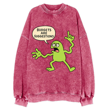 BUDGETS ARE SUGGESTIONS | Rebellious calculator - Vintage Sweatshirt - Pink