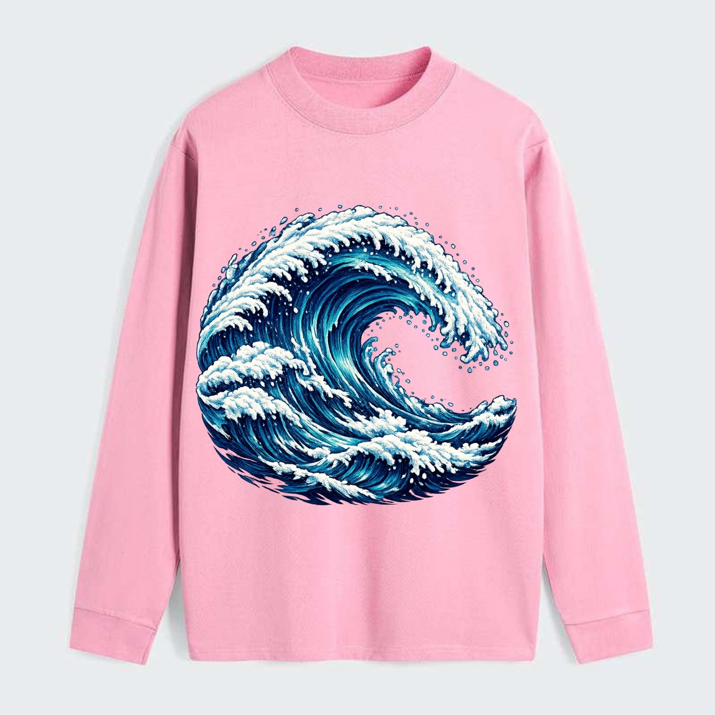 Ocean Wave - Classic Long Sleeve Shirt - Pink