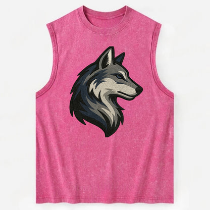 Lone Wolf Wanderer  - Vintage Washed Tank - Pink