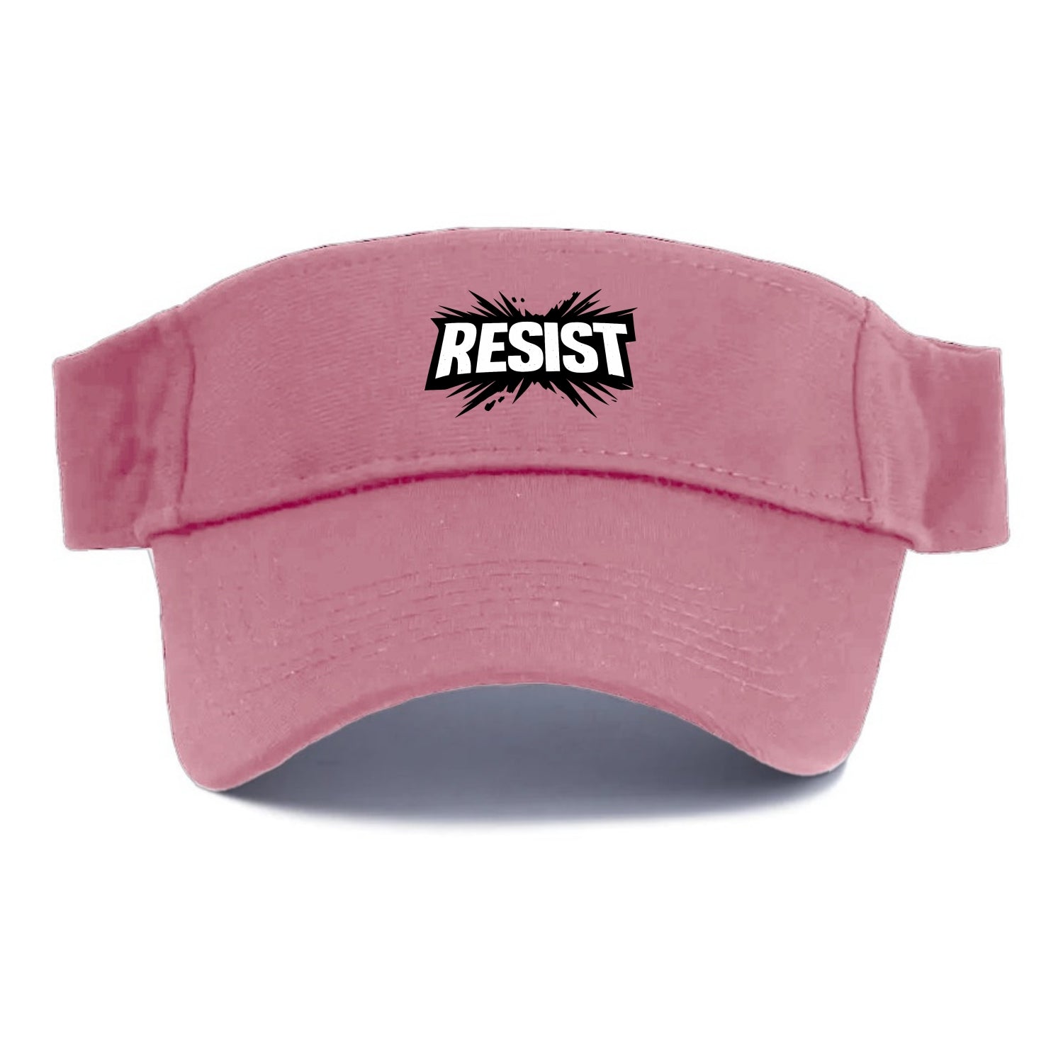 Bold typography design - "RESIST" - fighting back, standing against - Visor - Pink