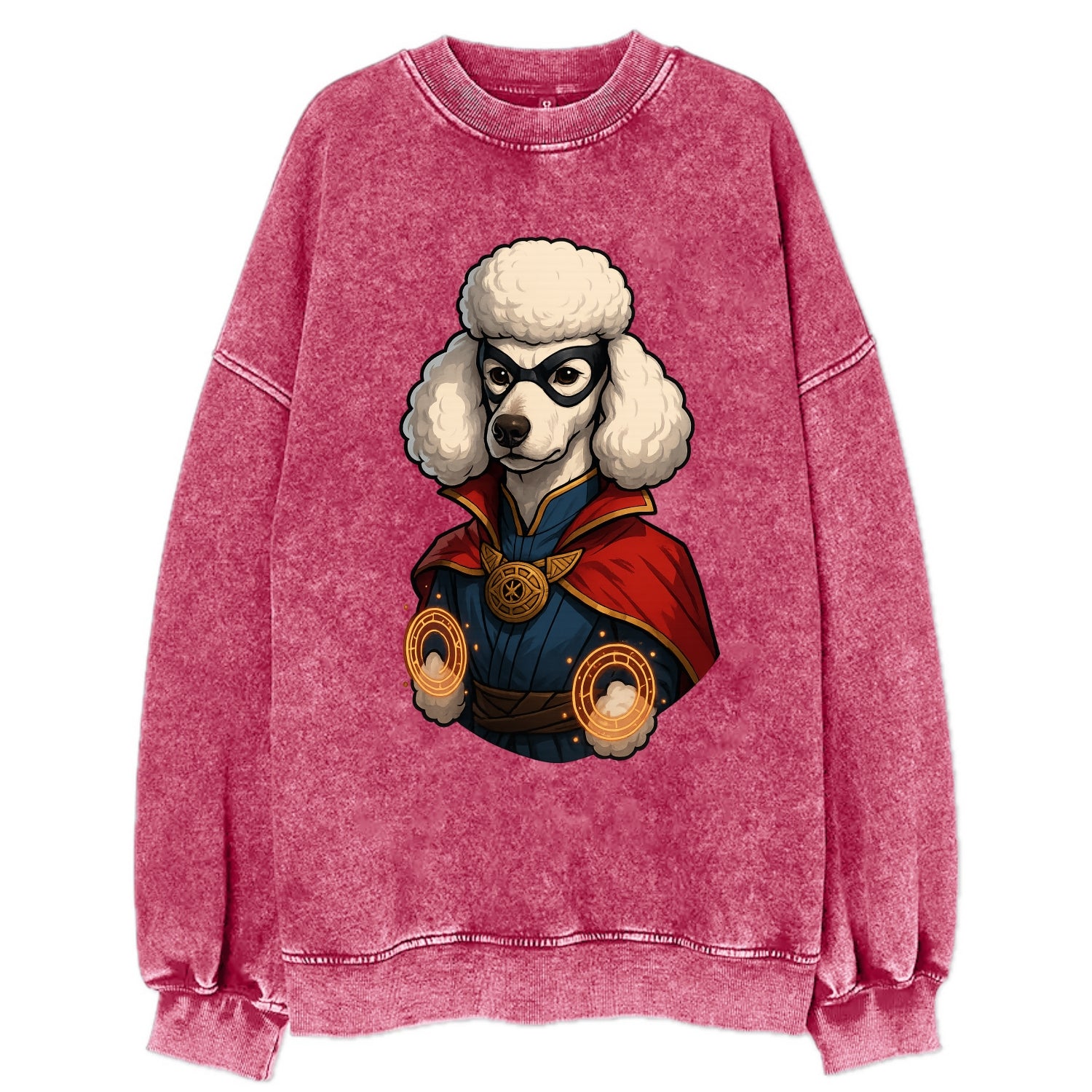 Poodle Doctor Strange  - Vintage Sweatshirt - Pink