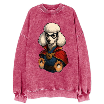 Poodle Doctor Strange  - Vintage Sweatshirt - Pink