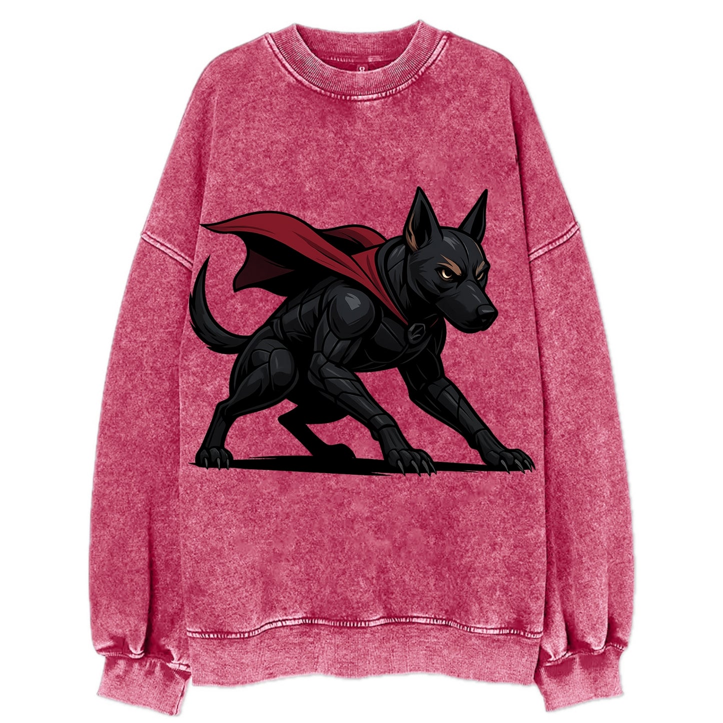Belgian Malinois Black Panther  - Vintag - Vintage Sweatshirt - Pink