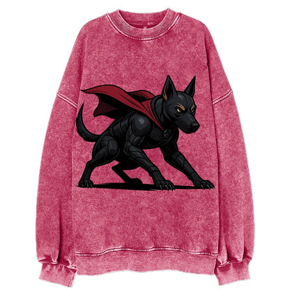 Belgian Malinois Black Panther  - Vintag - Vintage Sweatshirt - Pink