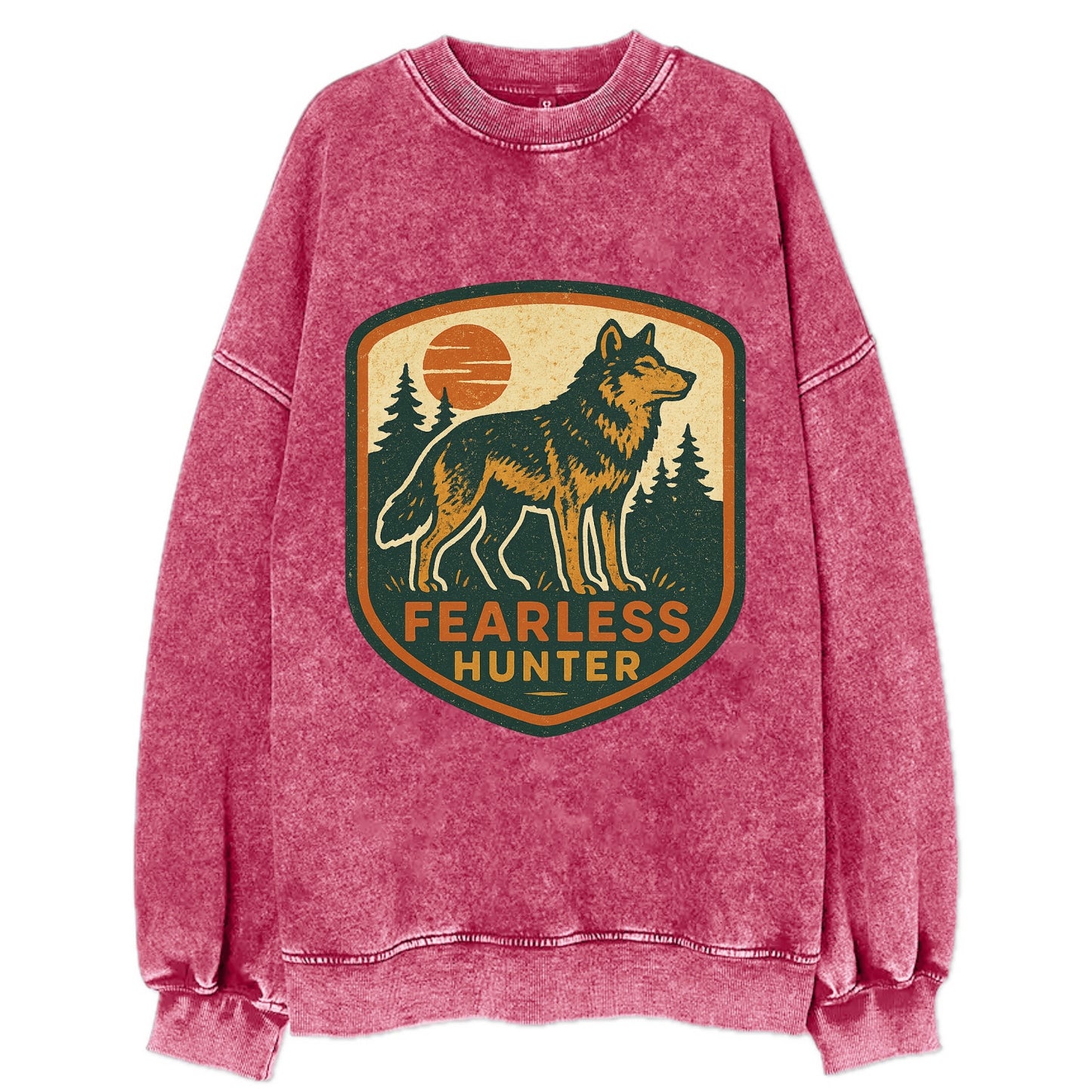 Fearless Hunter  - Vintage Sweatshirt - Pink