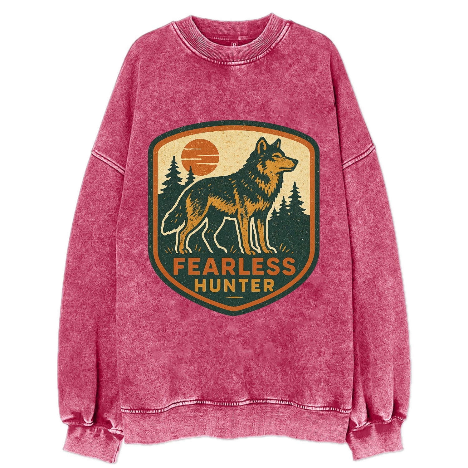 Fearless Hunter  - Vintage Sweatshirt - Pink