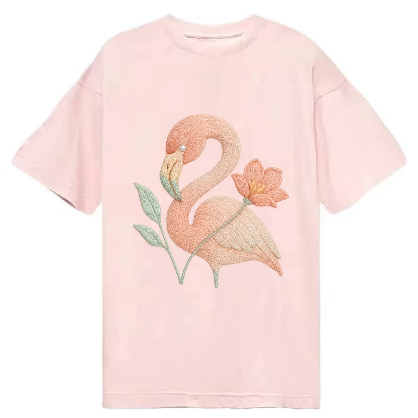 Peach Flamingo - Classic T-shirt - Pink