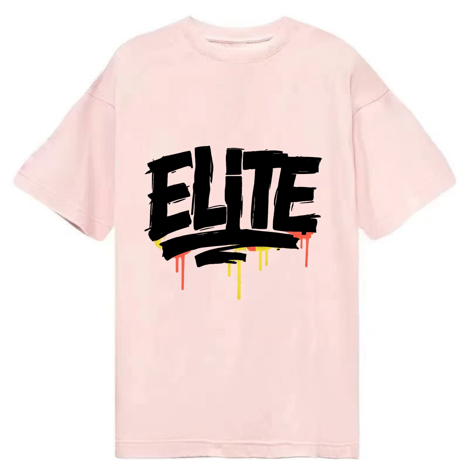Bold typography design - "ELITE" - top tier, highest level - Classic T-shirt - Pink