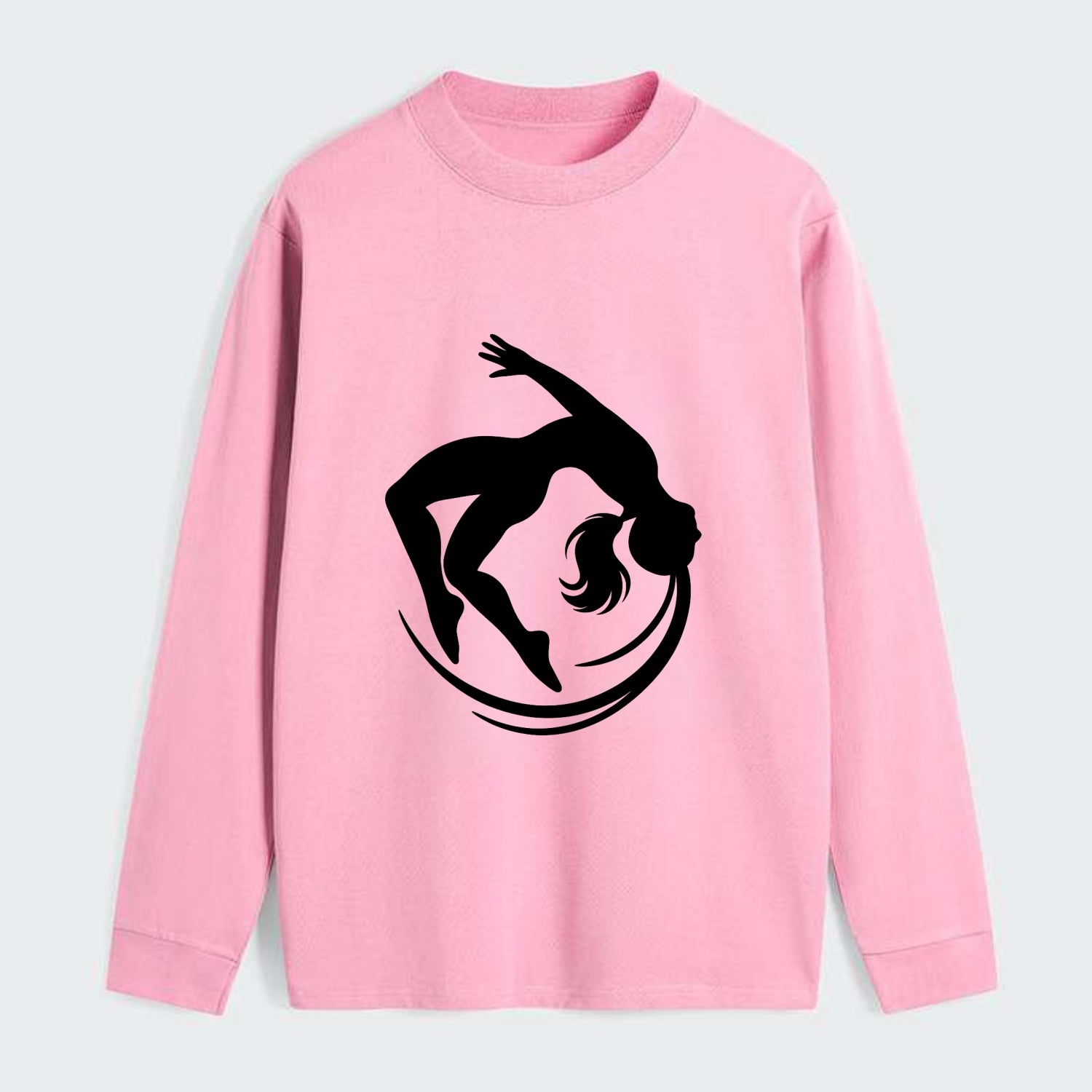 Gymnast mid-backflip rotation - Classic Long Sleeve Shirt - Pink