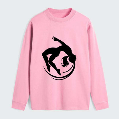 Gymnast mid-backflip rotation - Classic Long Sleeve Shirt - Pink