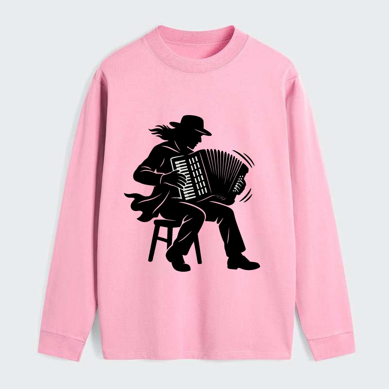 Accordion player street musician - Classic Long Sleeve Shirt - Pink