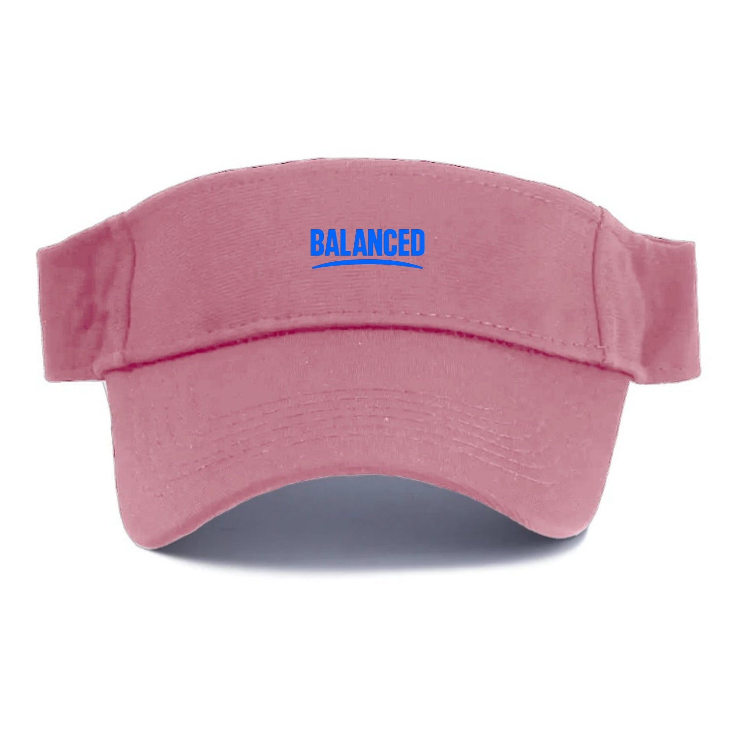 Bold typography design - "BALANCED" - harmony, equilibrium, centered life - Visor - Pink