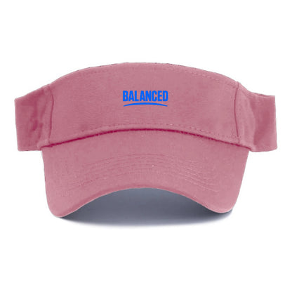 Bold typography design - "BALANCED" - harmony, equilibrium, centered life - Visor - Pink