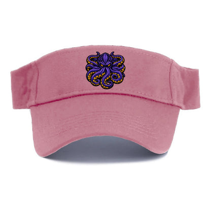 KRAKEN TENTACLES - sea monster in purple and black , deep sea - Visor - Pink