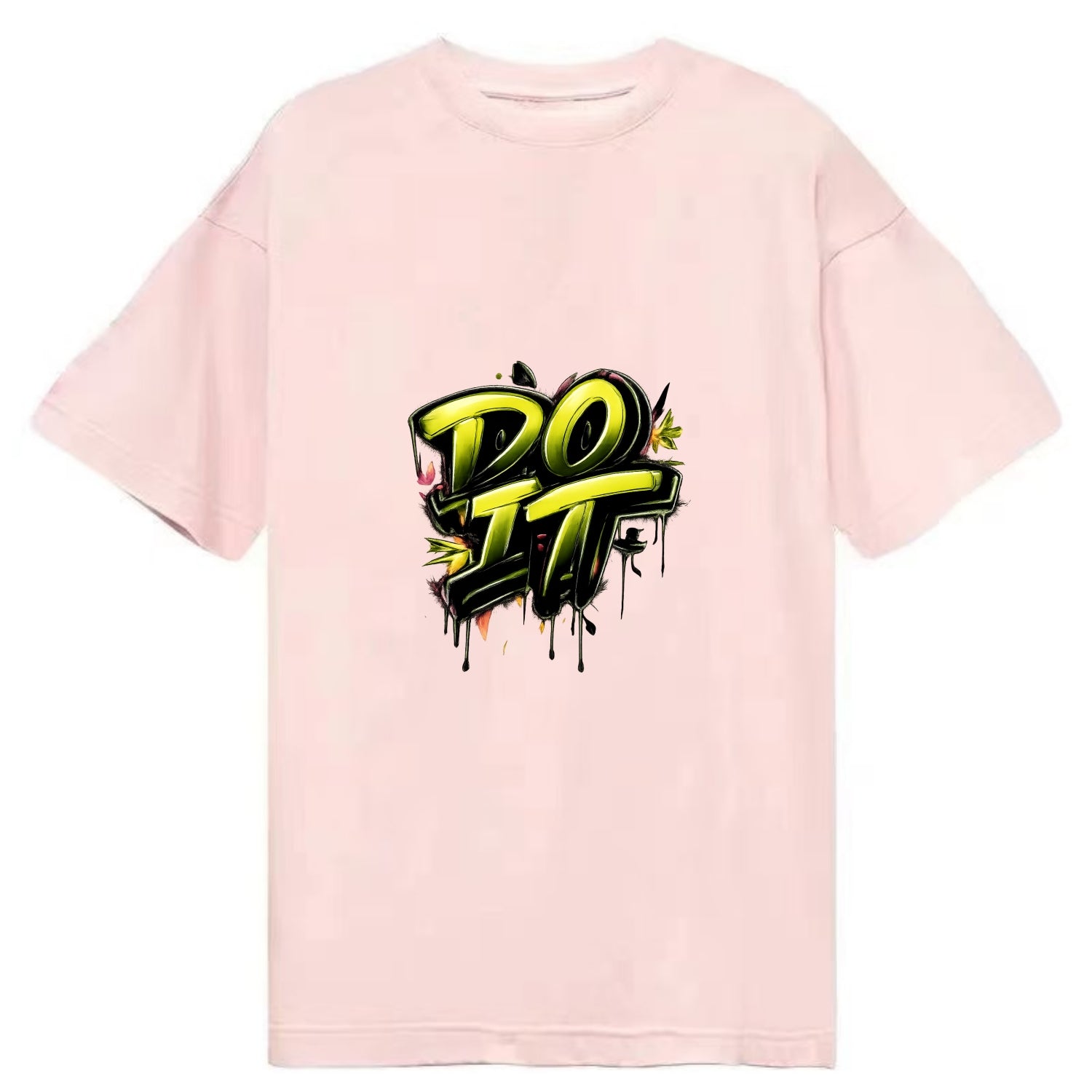 Bold typography design - "DO IT" - just do it, stop waiting - Classic T-shirt - Pink