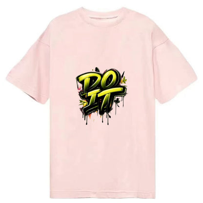 Bold typography design - "DO IT" - just do it, stop waiting - Classic T-shirt - Pink