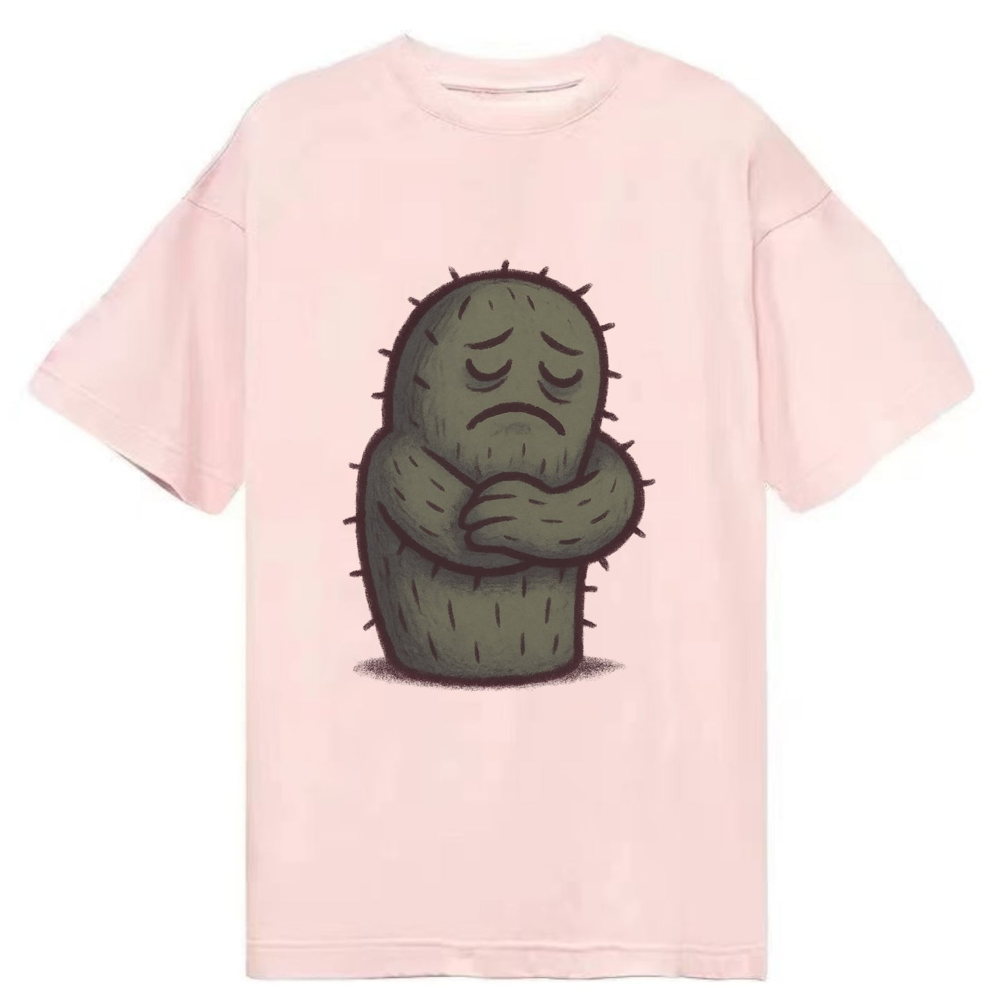 SINGLE IS VALID | Content cactus hugging itself - Classic T- - Classic T-shirt - Pink