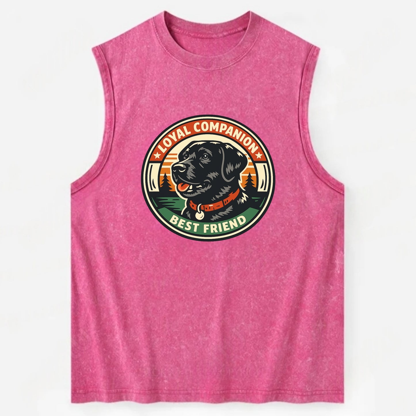 Noble Companion Emblem - Vintage Washed Tank - Pink