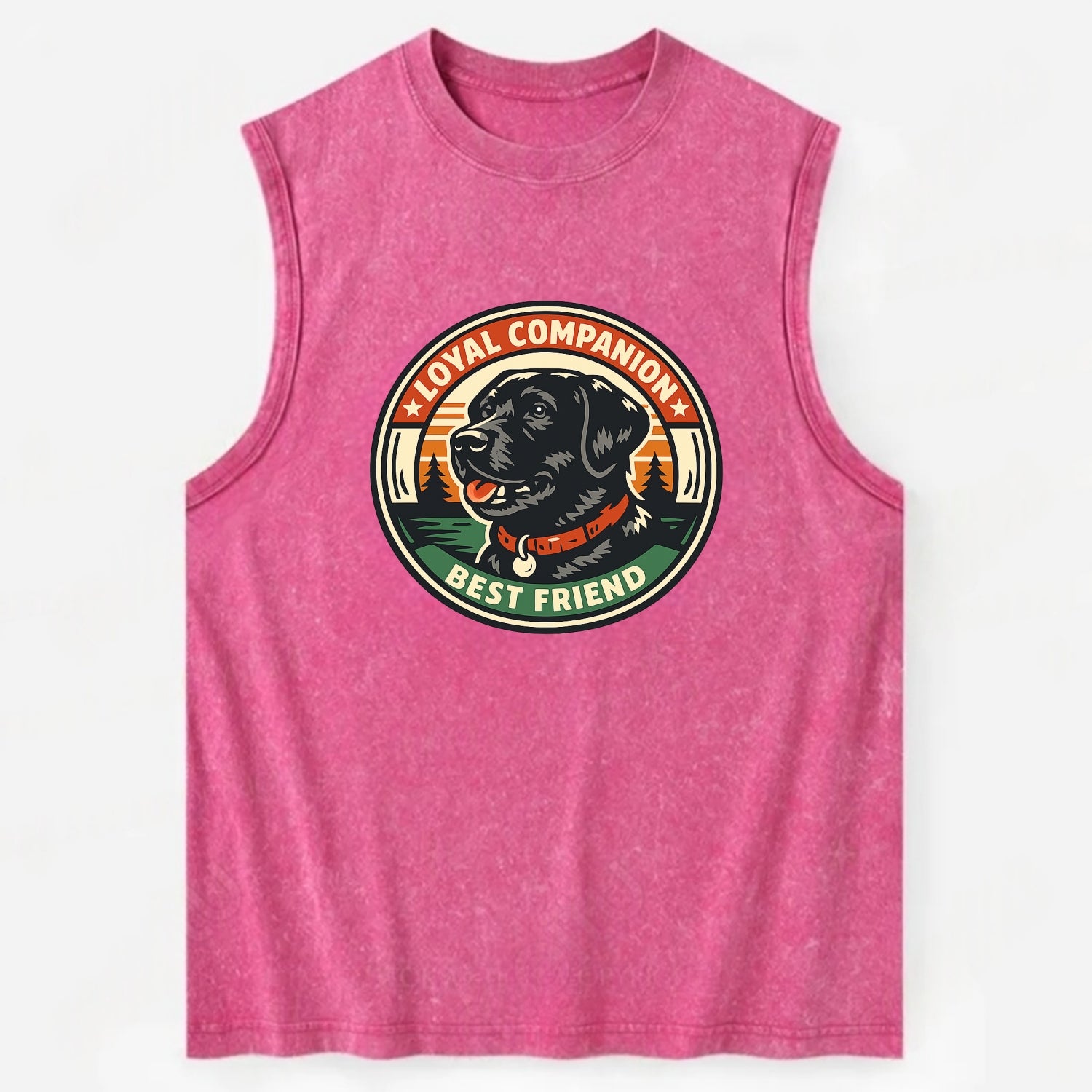 Noble Companion Emblem - Vintage Washed Tank - Pink