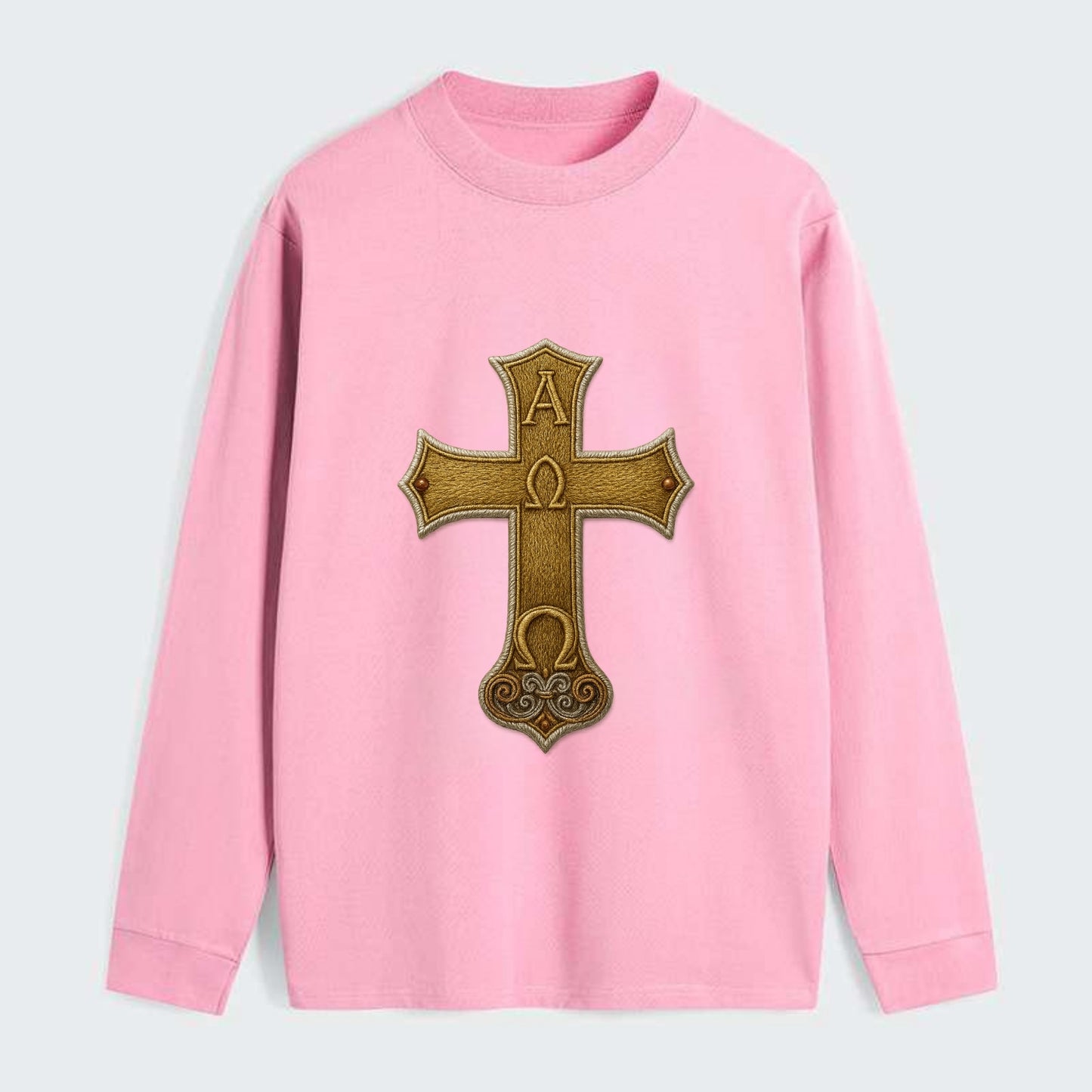 Alpha Omega Cross  - Classic Long Sleeve Shirt - Pink