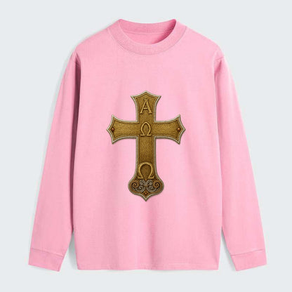 Alpha Omega Cross  - Classic Long Sleeve Shirt - Pink