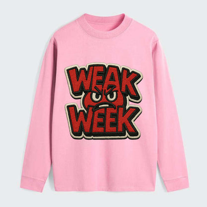 WEAK;WEEK WARRIOR Monday Blue Cap - Classic Long Sleeve Shirt - Pink