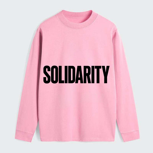 Bold typography design - SOLIDARITY - standing together, support - Classic Long Sleeve Shirt