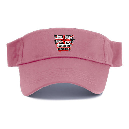 SYSTEM ERROR | Glitch Union Jack pattern | Digital corruption effect | Error code overlay | - Visor - Pink