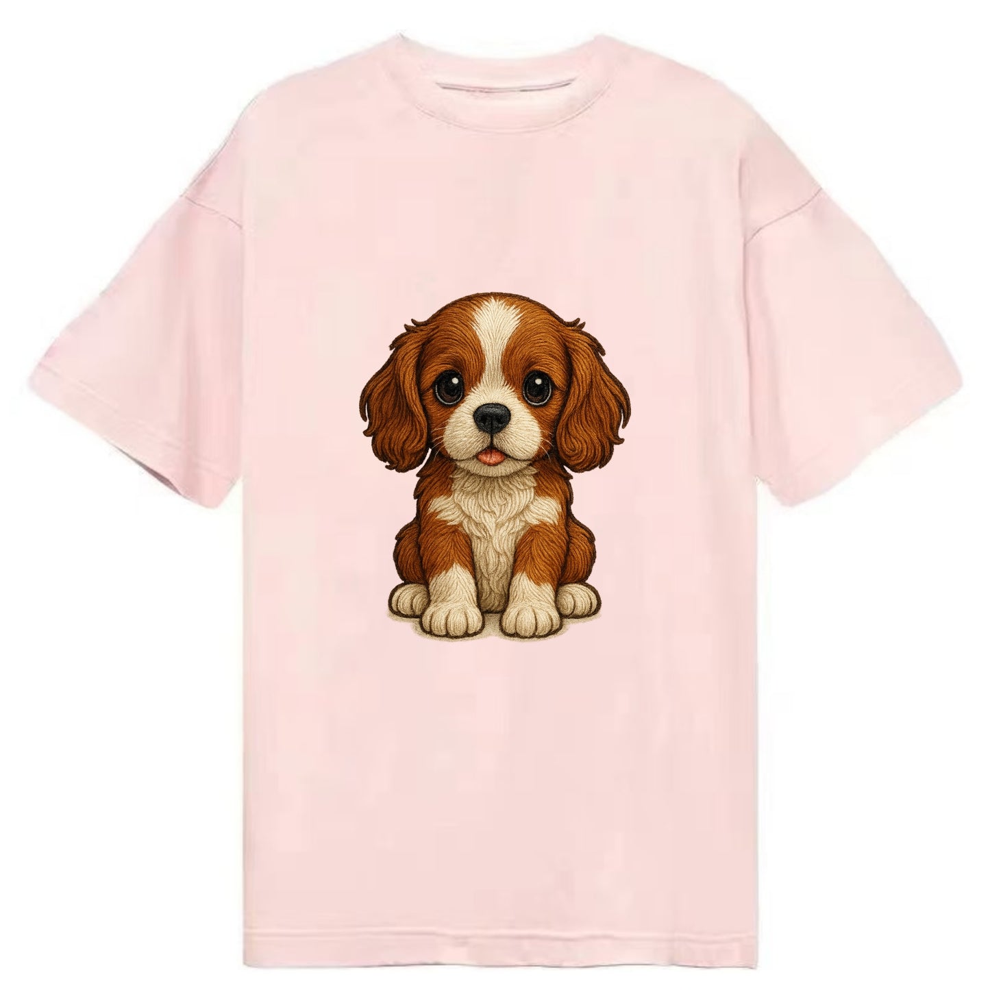 Baby Cavalier King Charles Spaniel Puppy - silky ears, gentle eyes, sweet - Classic T-shirt - Pink