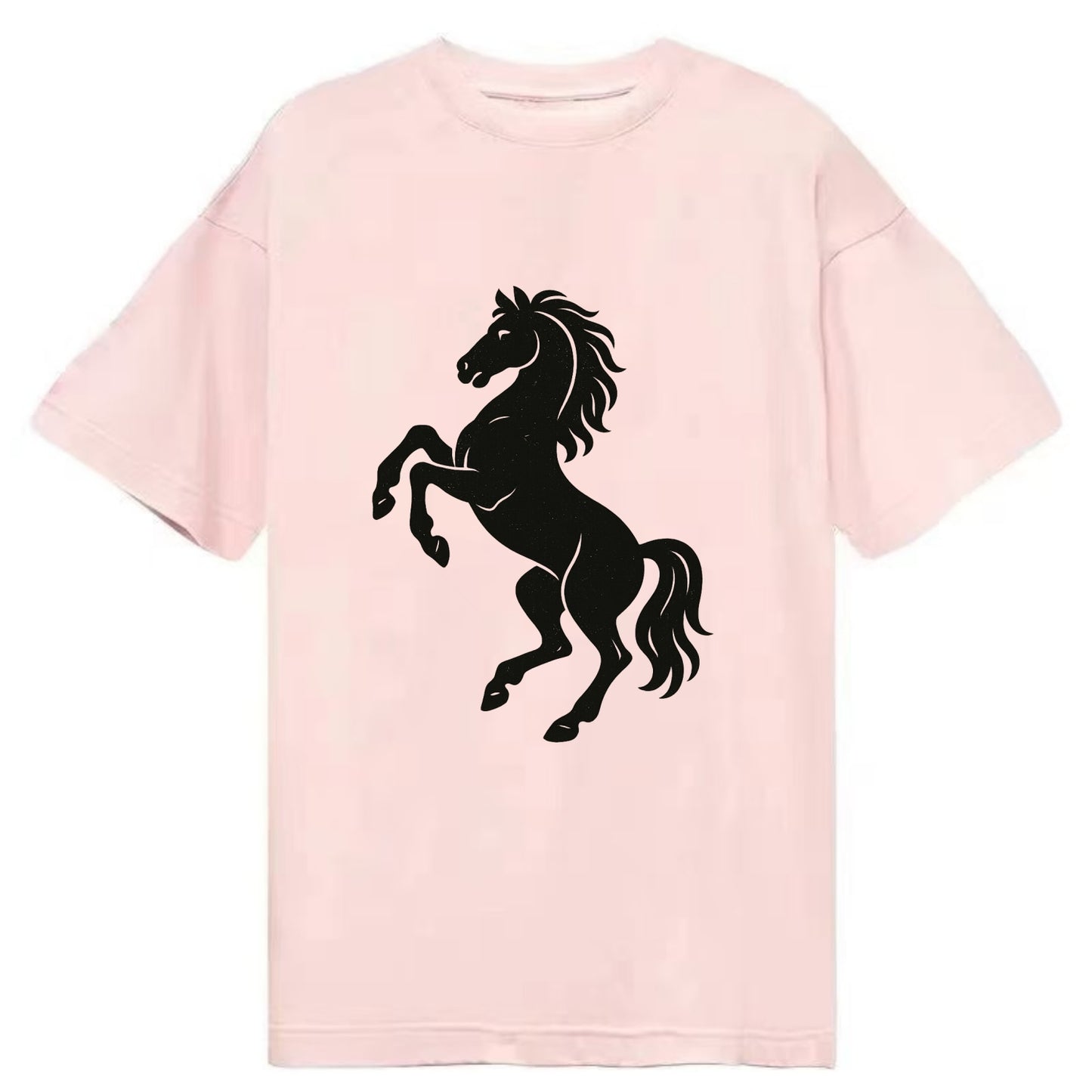 Stallion rearing on hind legs - Classic T-shirt - Pink