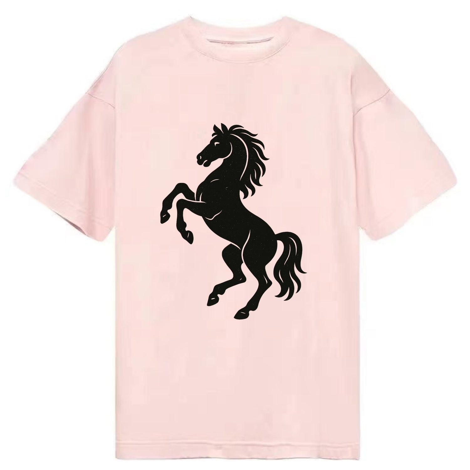 Stallion rearing on hind legs - Classic T-shirt - Pink