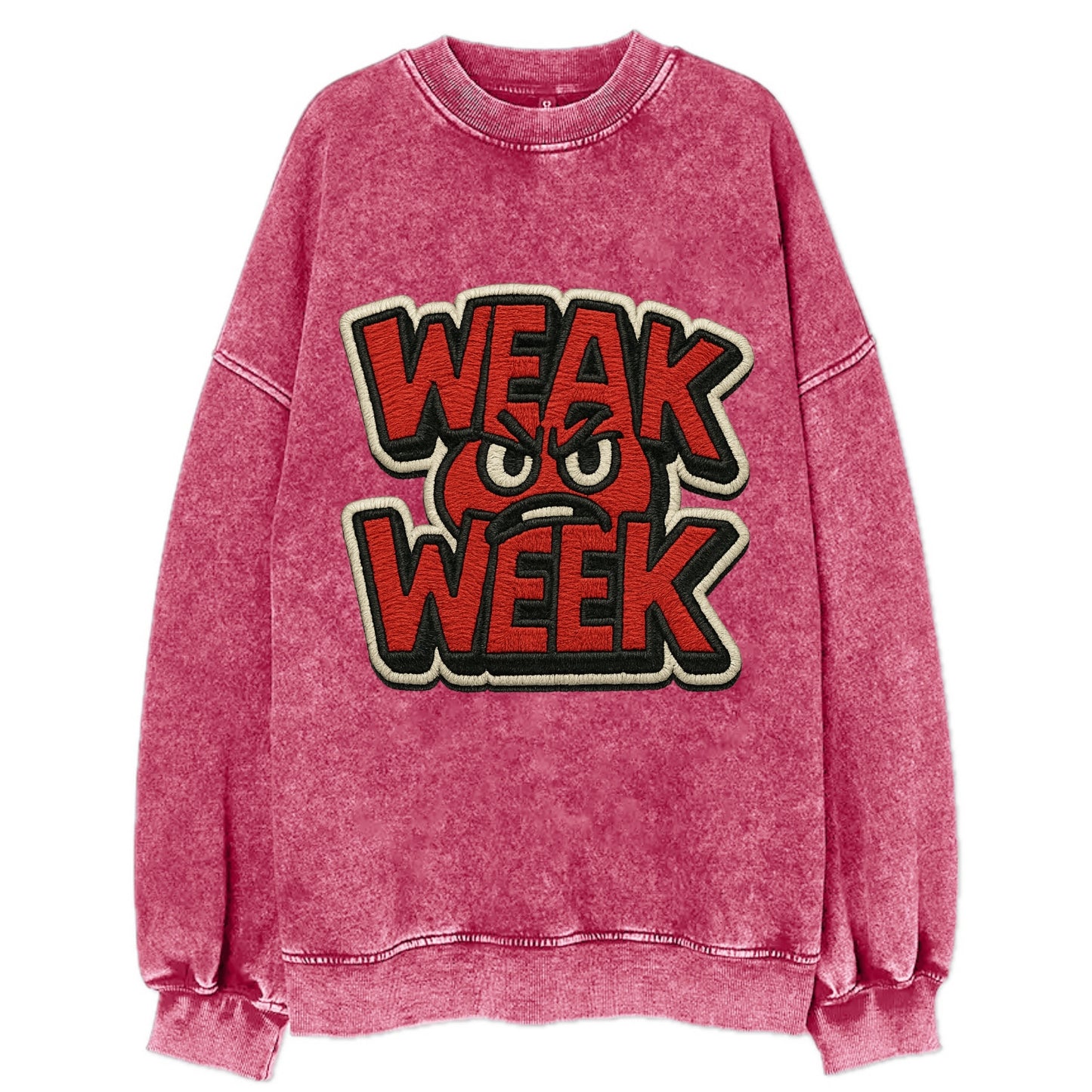 WEAK;WEEK WARRIOR Monday Blue Cap - Vintage Sweatshirt - Pink