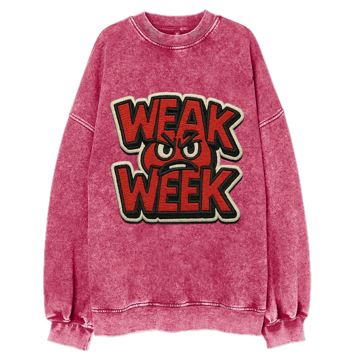 WEAK;WEEK WARRIOR Monday Blue Cap - Vintage Sweatshirt - Pink