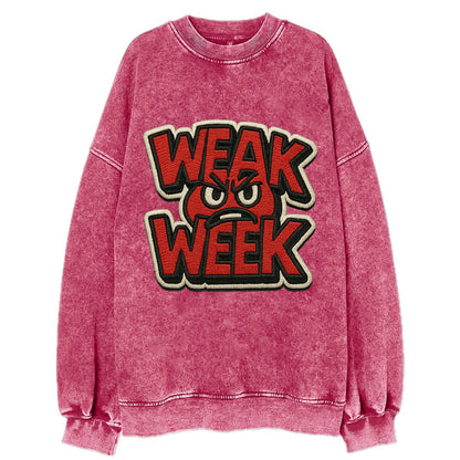WEAK;WEEK WARRIOR Monday Blue Cap - Vintage Sweatshirt - Pink