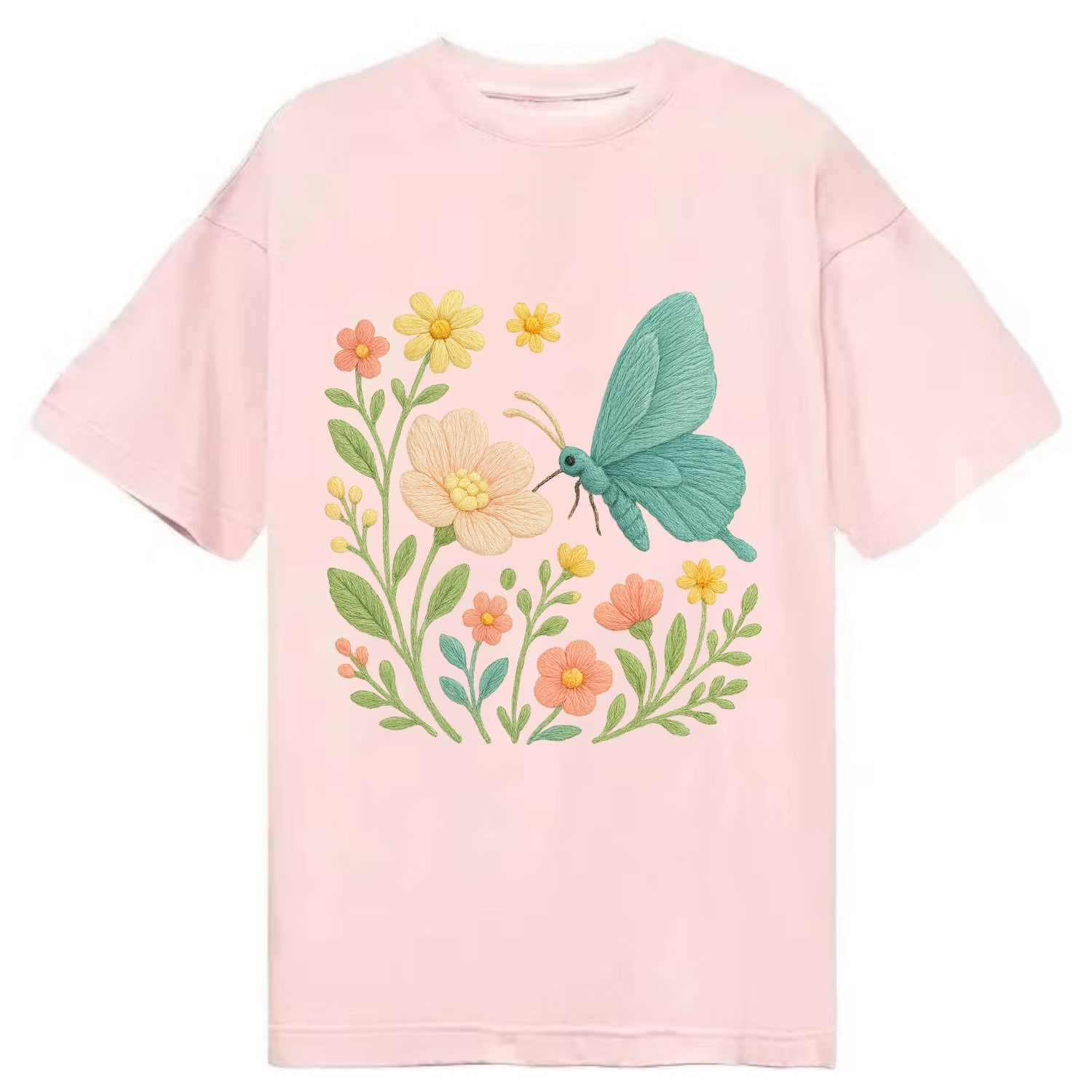 Mint Night Butterfly - Classic T-shirt - Pink