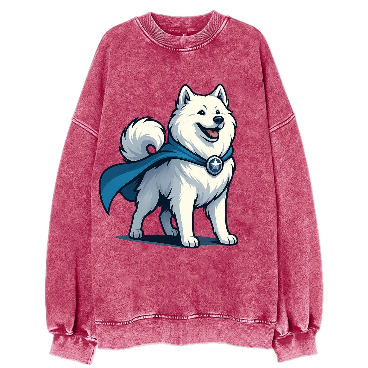 Samoyed Winter Hero  - Vintage Sweatshirt - Pink