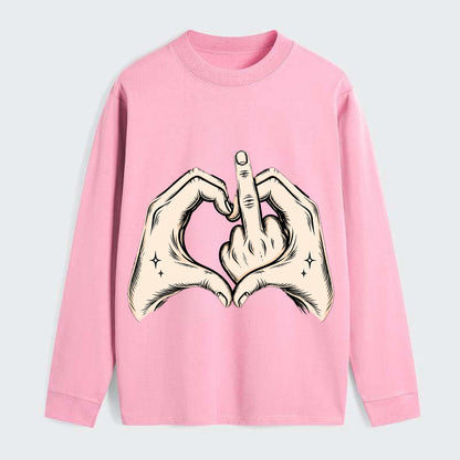 Love You Symbol - Classic Long Sleeve Shirt - Pink