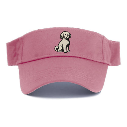 Löwchen - Little Lion Dog white embroide - Visor - Pink