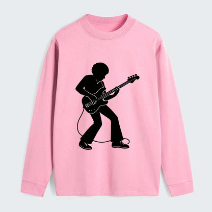 Bass guitarist slap technique - Classic Long Sleeve Shirt - Pink