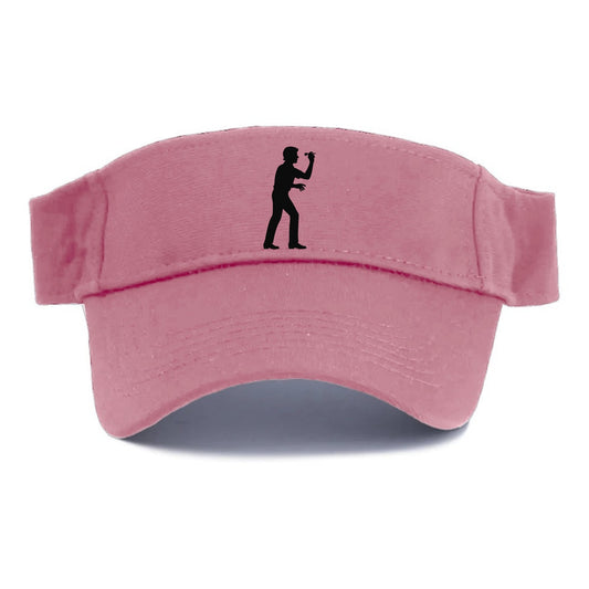 Darts player in throwing stance - Visor - Pink