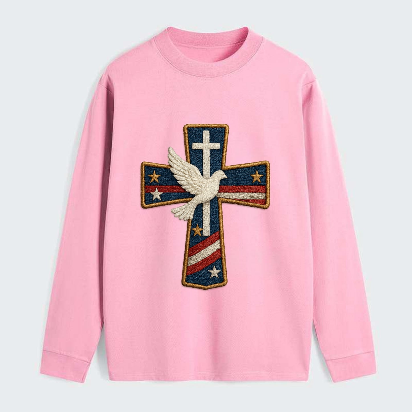 Dove and Cross  - Classic Long Sleeve Shirt - Pink